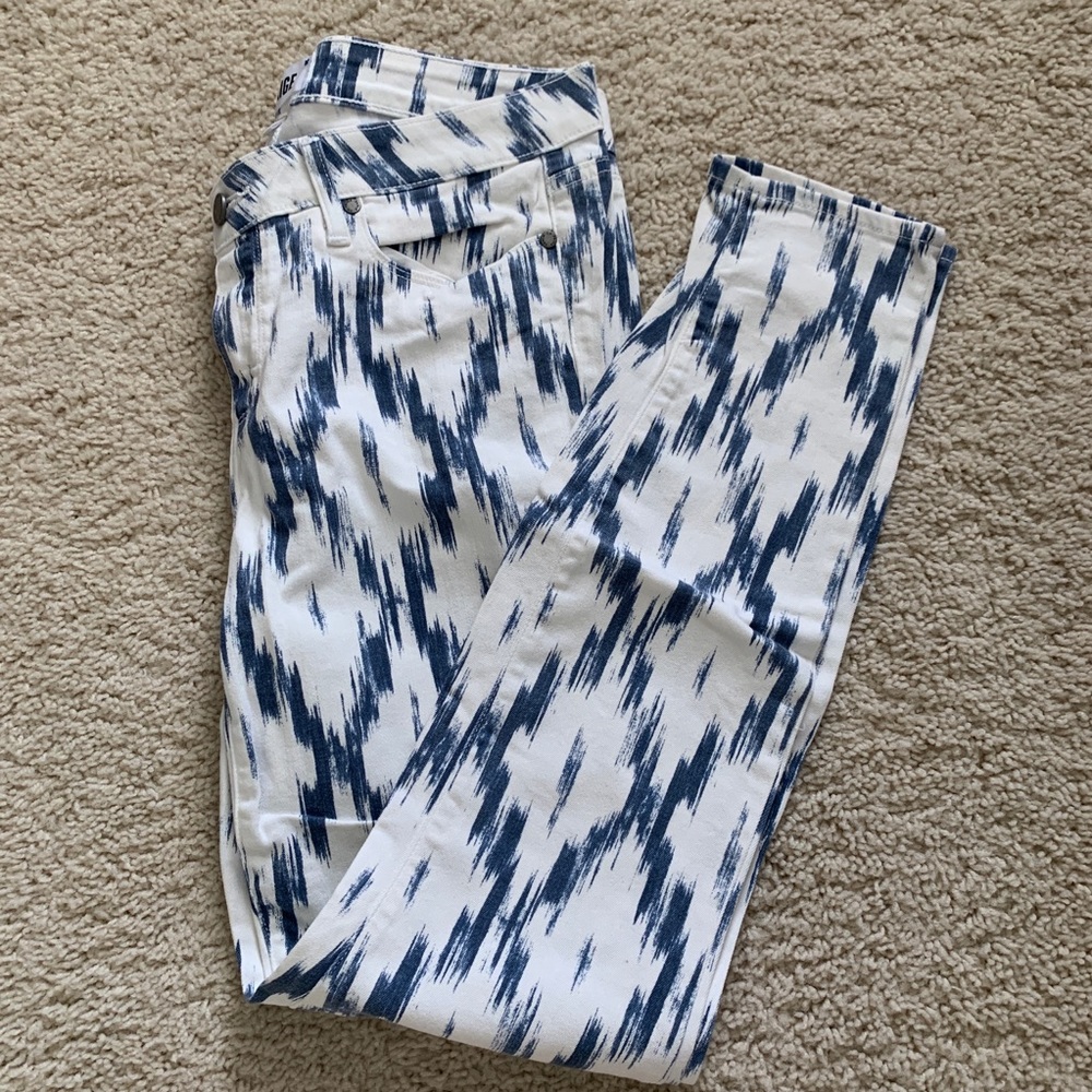 Paige Jeans Verdugo Ultra Skinny Ikat Print Size 32